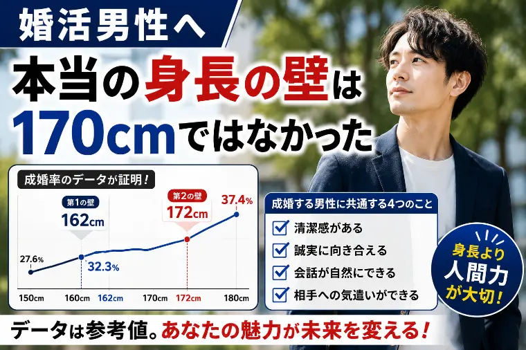 婚活男性へ｜本当の身長の壁は170cmではなかった