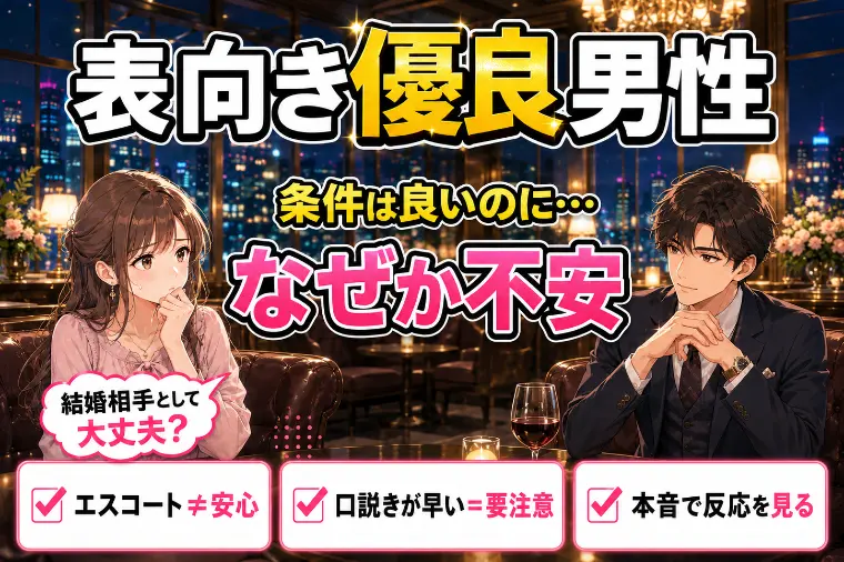 表向き優良男性の本質を見抜く！失敗しない結婚相手の選び方