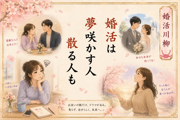 婚活川柳 第106回 婚活は 夢咲かす人 散る人も