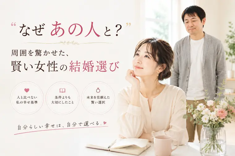 「なぜあの人と？」周囲を驚かせた、賢い女性の結婚選び