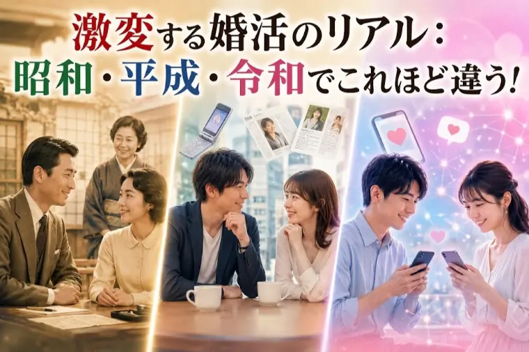 激変する婚活のリアル：昭和・平成・令和でこれほど違う！
