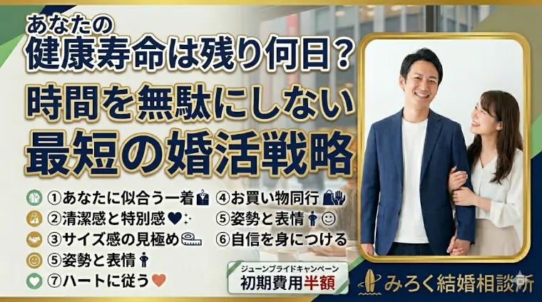 あなたの健康寿命は残り何日？時間を無駄にしない婚活戦略