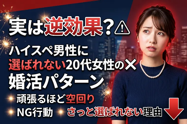 実は逆効果？ハイスペ男性に選ばれない20代女性の婚活例