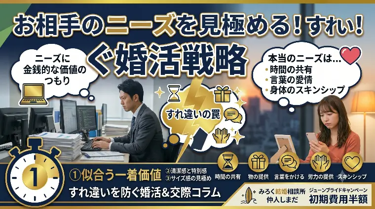 お相手のニーズを見極める！すれ違いを防ぐ婚活戦略