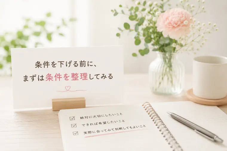 婚活の条件整理｜条件を下げる前に考えたいこと🌿
