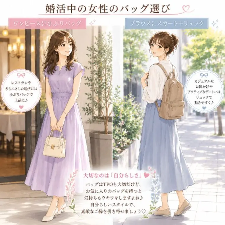 婚活中の女性のバック選び！