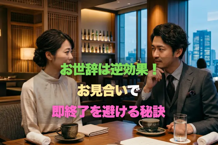 お世辞は逆効果！お見合いで「即終了」を避ける秘訣