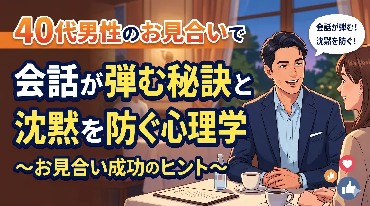 40代男性のお見合いで会話が弾む秘訣と沈黙を防ぐ心理学