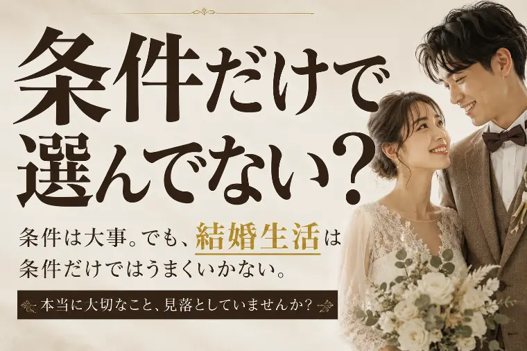 【婚活のコツ】条件より“結婚生活”から逆算する相手選び