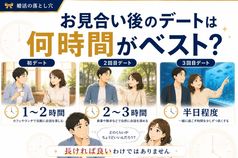 お見合い後のデートは何時間がベスト？