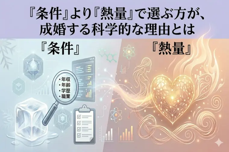 『条件』より『熱量』で選ぶ方が、成婚する科学的な理由とは