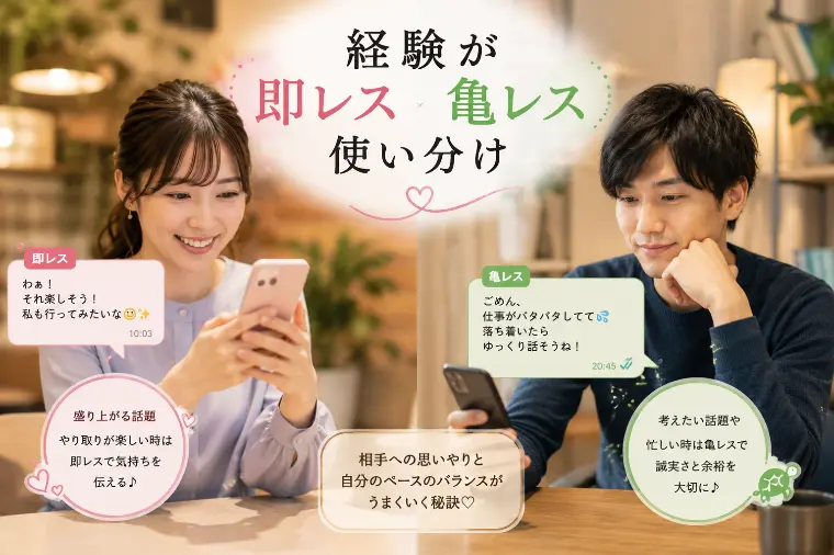 婚活川柳 第115回 経験が 即レス亀レス 使い分け