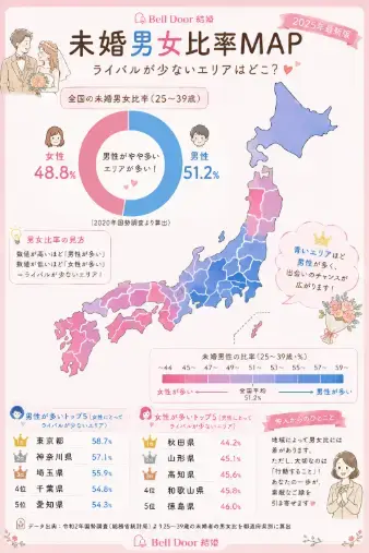Bell Door結婚「奈良県の婚活事情をデータで検証」- 2