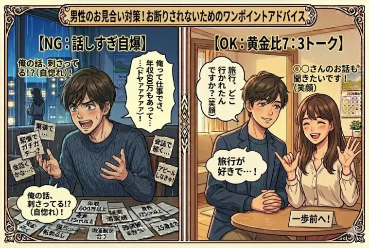 【男性必見】お見合いで「お断り」されないために、今日から