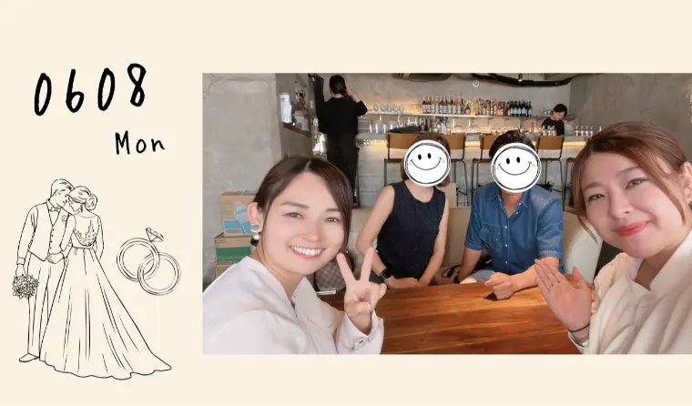 成婚退会されるお二人とランチ♡