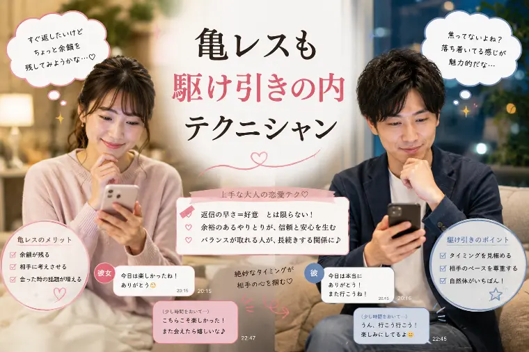 婚活川柳 第118回 亀レスも 駆け引きの内テクニシャン
