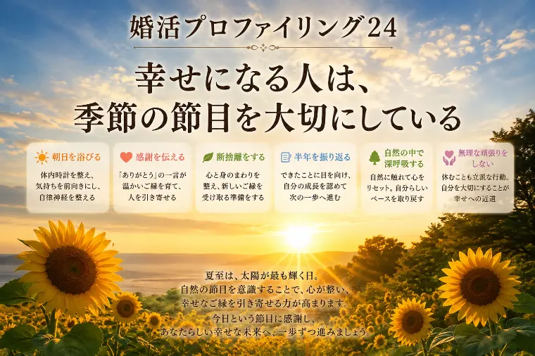 幸せになる人は○○を大切にしている(婚プロ24）