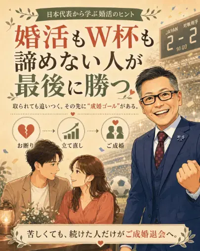エージェントライフ福岡 サテライト大分店「婚活もワールドカップも、取られてからが本番です」- 3