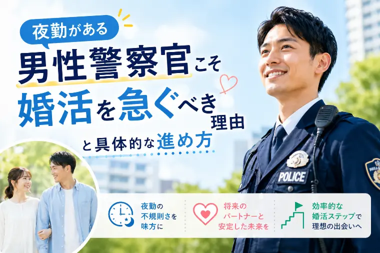夜勤がある男性警察官・婚活を急ぐべき理由と具体な進め方