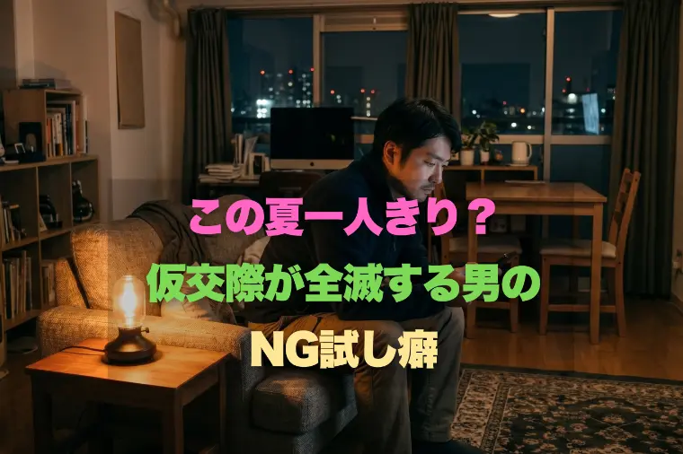 この夏一人きり？仮交際が全滅する男のNG試し癖