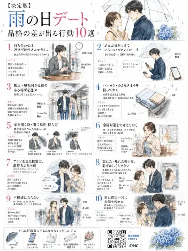 SYNC「雨の日のお見合い、デートは、濡れない・迷わない・冷えない」- 2