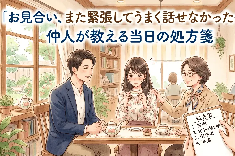仲人が教える処方箋「お見合い、緊張してうまく話せない」
