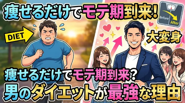 痩せるだけでモテ期到来？男のダイエットが最強な理由