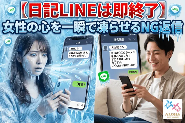 【日記LINEは即終了】女性の心を一瞬で凍らせるNG返信