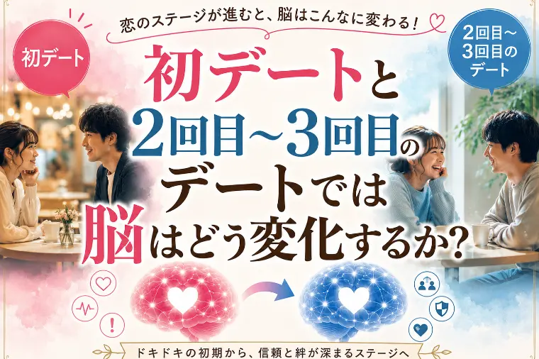 初デートと2〜3回目デートの脳の変化について