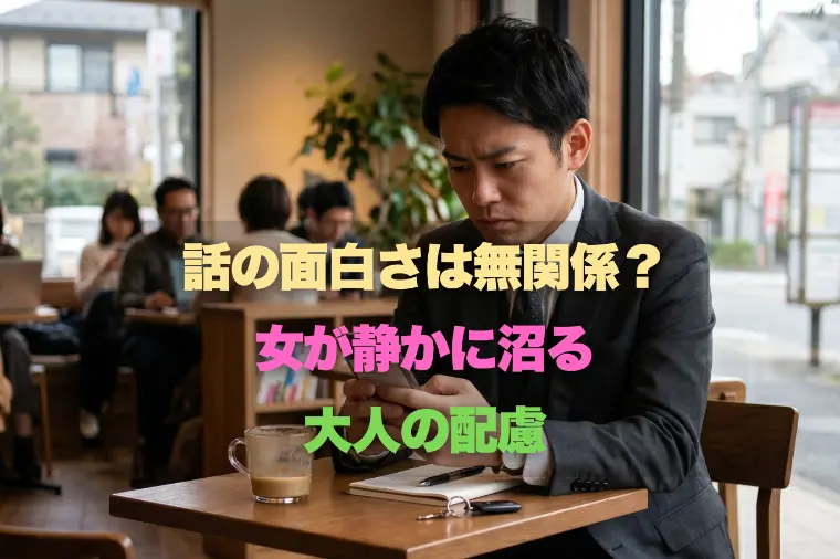 話の面白さは無関係？女が静かに沼る大人の配慮