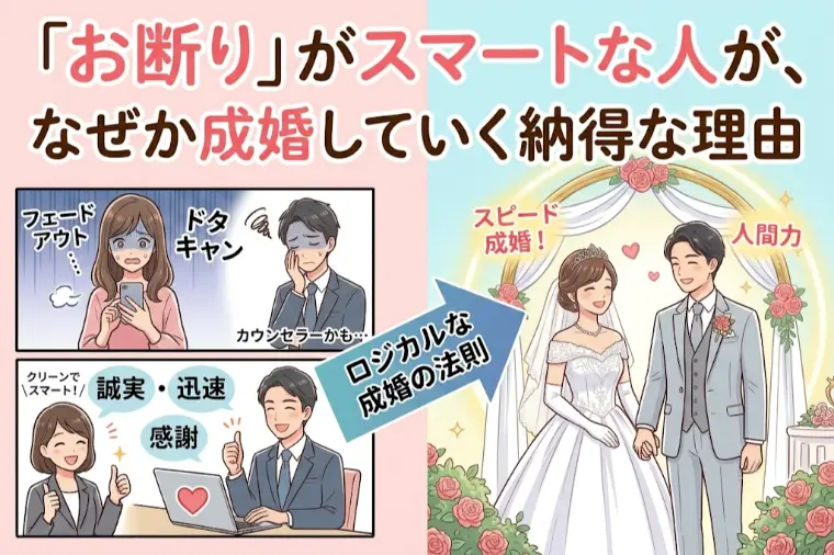 「お断り」がスマートな人が、なぜか成婚していく納得な理由