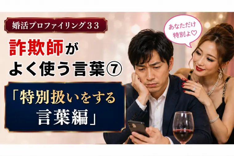 結婚詐欺師が使う言葉⑦ 「特別扱い編」