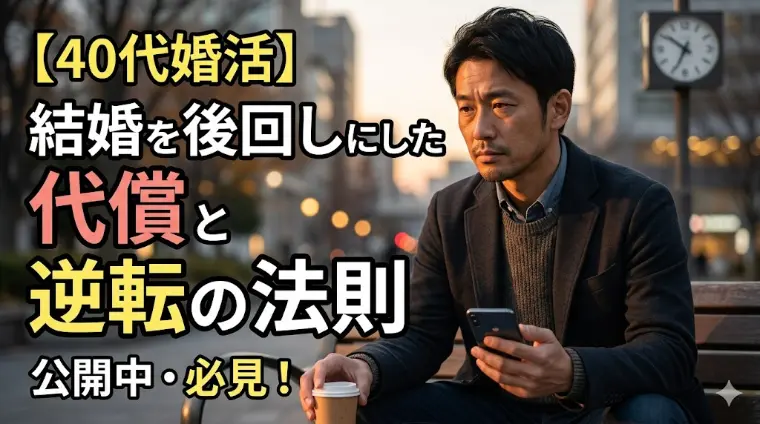 【40代婚活】結婚を後回しにした代償と逆転の法則