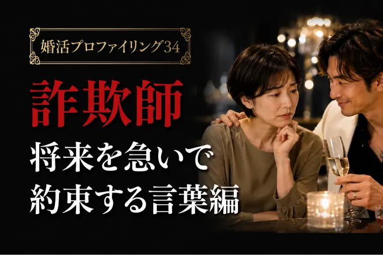 結婚詐欺師が将来を急いで約束する言葉編