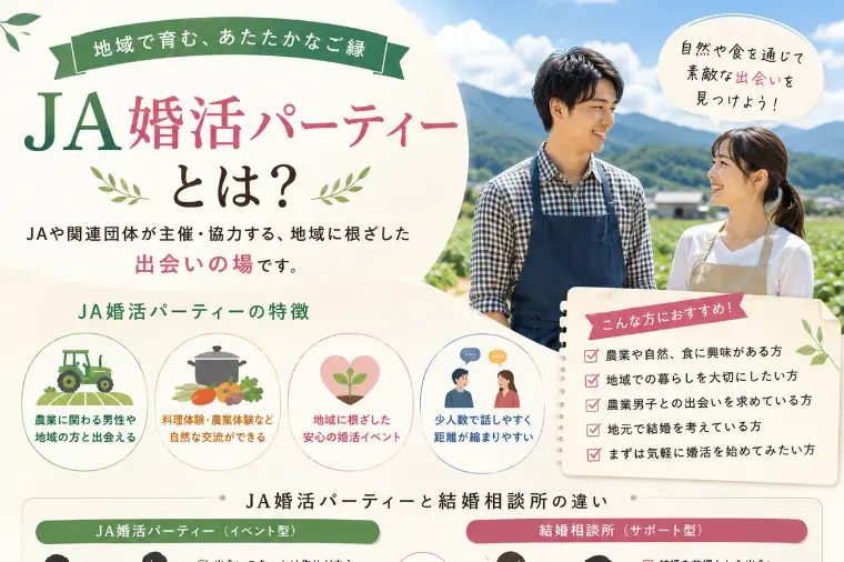 JA婚活パーティー検討している方へ｜結婚相談所との違い