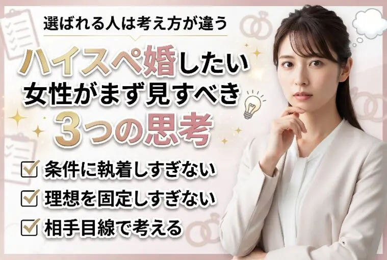 『深読み』ハイスペ男子と結婚したい女性が見直すべき3つ