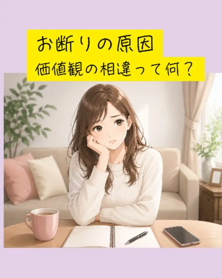 お断りの原因「価値観の相違」って何？