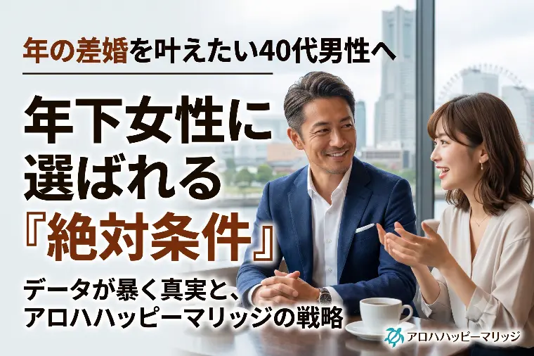 年の差婚を叶えたい40代男性が年下女性に選ばれる絶対条件