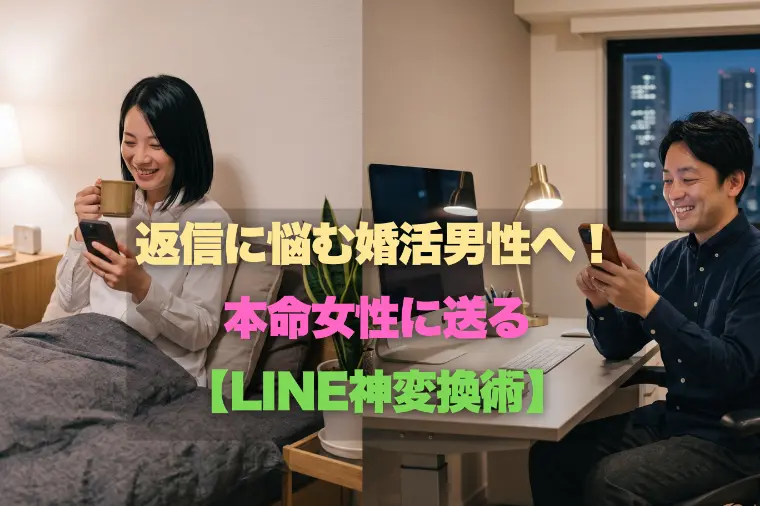 返信に悩む婚活男性へ！本命女性に送る【LINE神変換術】