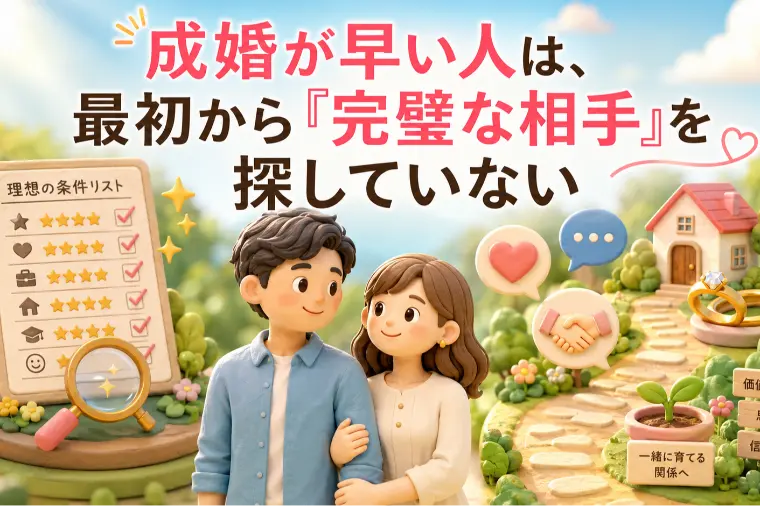 成婚が早い人は、最初から“完璧な相手”を探していない