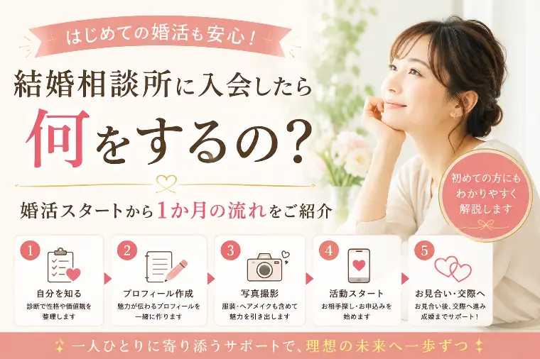 入会したら何をするの？結婚相談所入会後の1か月を公開