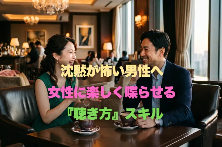 沈黙が怖い男性へ、女性に楽しく喋らせる『聴き方』スキル