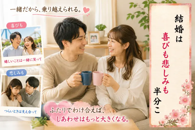 婚活川柳 第126回 結婚は 喜びも悲しみも 半分こ