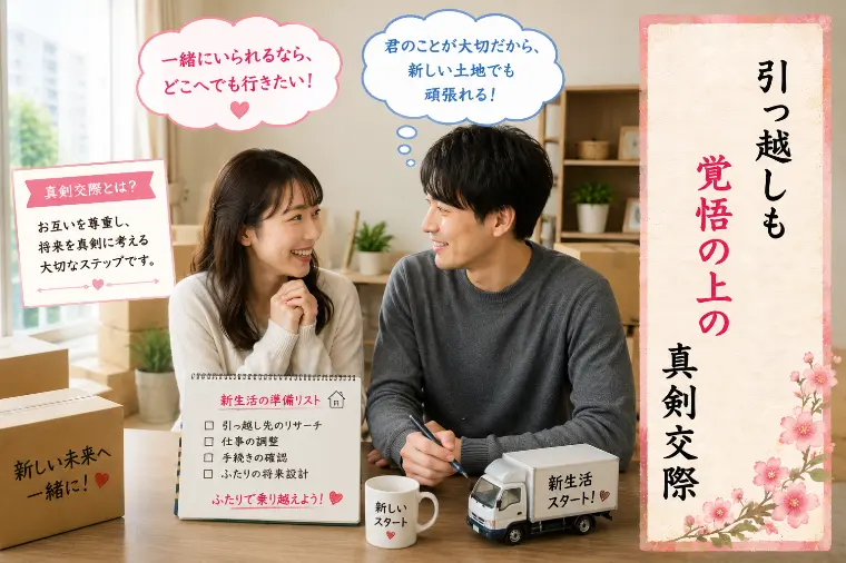 婚活川柳 第129回 引っ越しも 覚悟の上の 真剣交際
