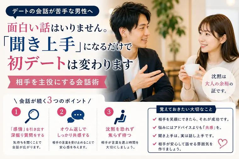 面白い話より「聞き上手」が初デートを変える
