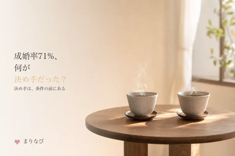 成婚率71%、何が決め手だった？