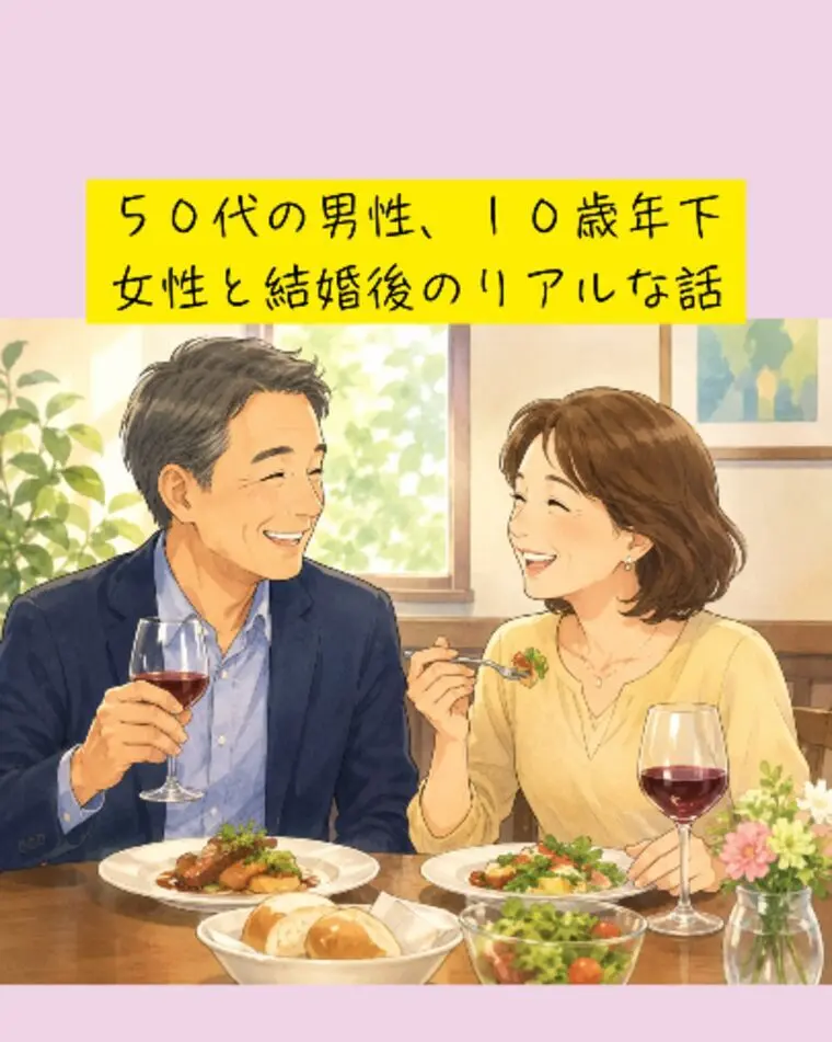 ５０代の男性、１０歳年下の女性と結婚後のリアルな話