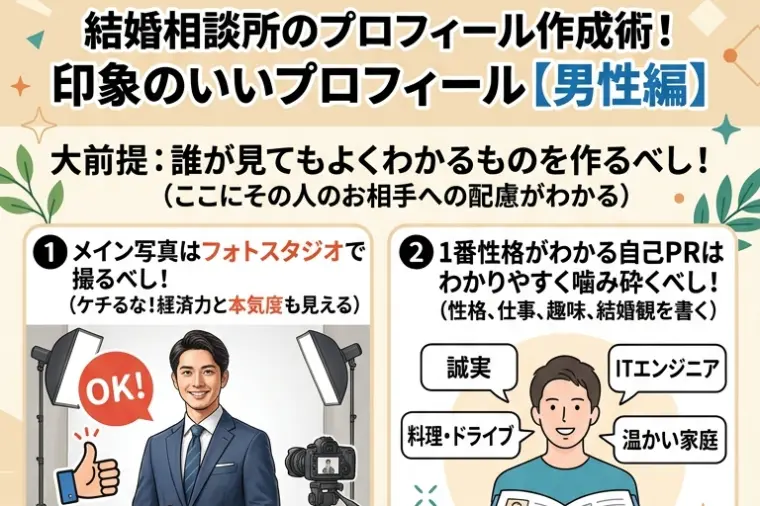 【秘伝】印象のいいプロフィール　男性編
