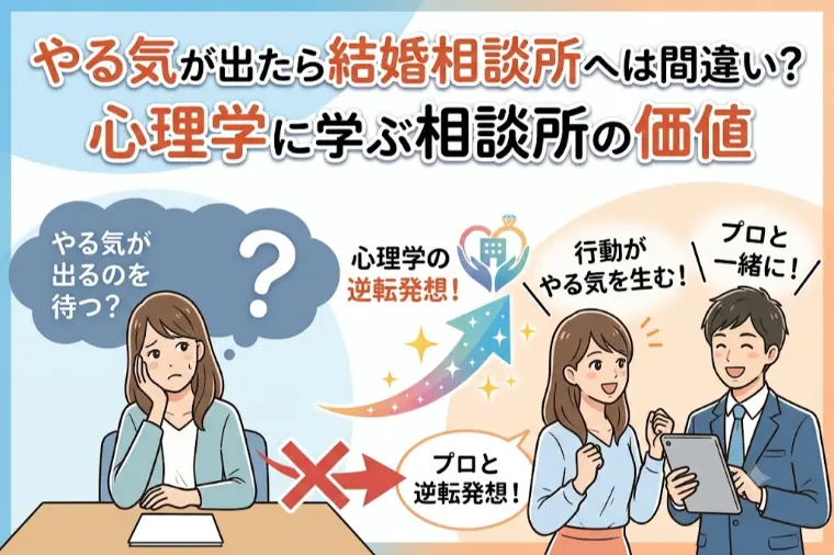 やる気が出たら相談所へは間違い？心理学に学ぶ相談所の価値