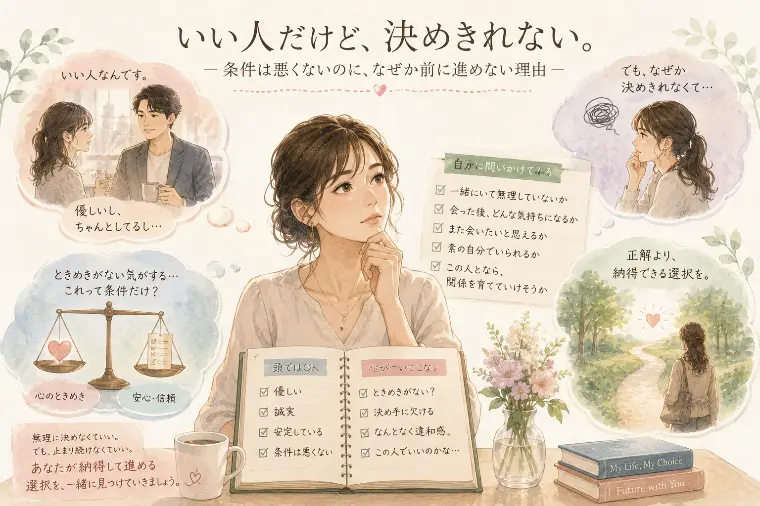 いい人だけど決めきれない女性の心理